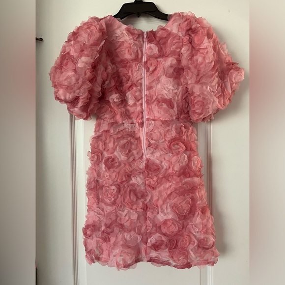 Social Little Girls Puff Short-Sleeve Rosette Dress - Picture 3 of 5